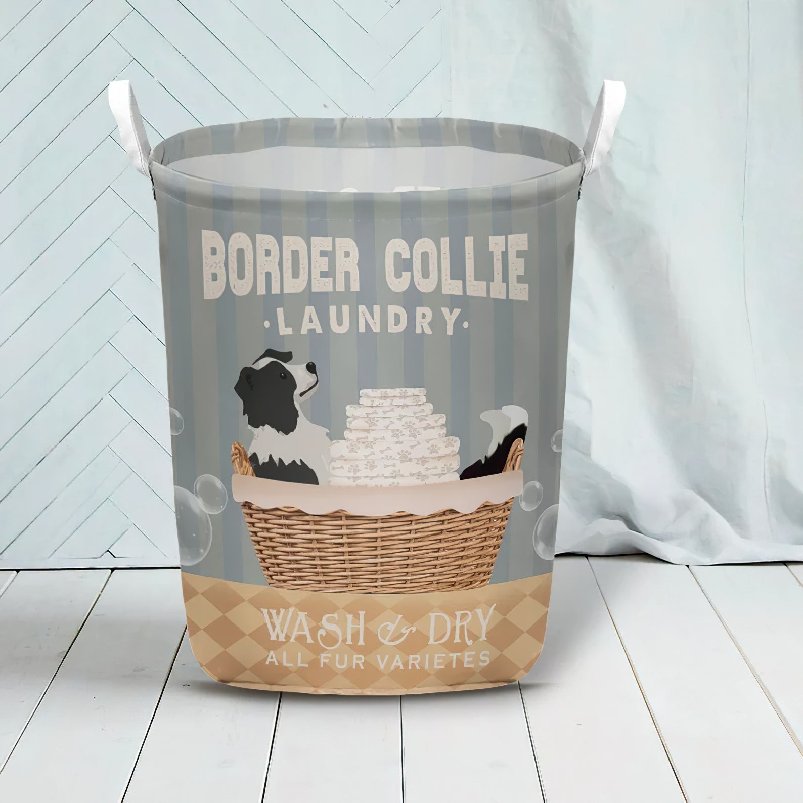 Border Collie Wash And Dry Laundry Basket Dog Laundry Basket Mother Gift Gift For Dog Lovers 1 Border Collie Wash And Dry Laundry Basket Dog Laundry Basket Mother Gift Gift For Dog Lovers 1