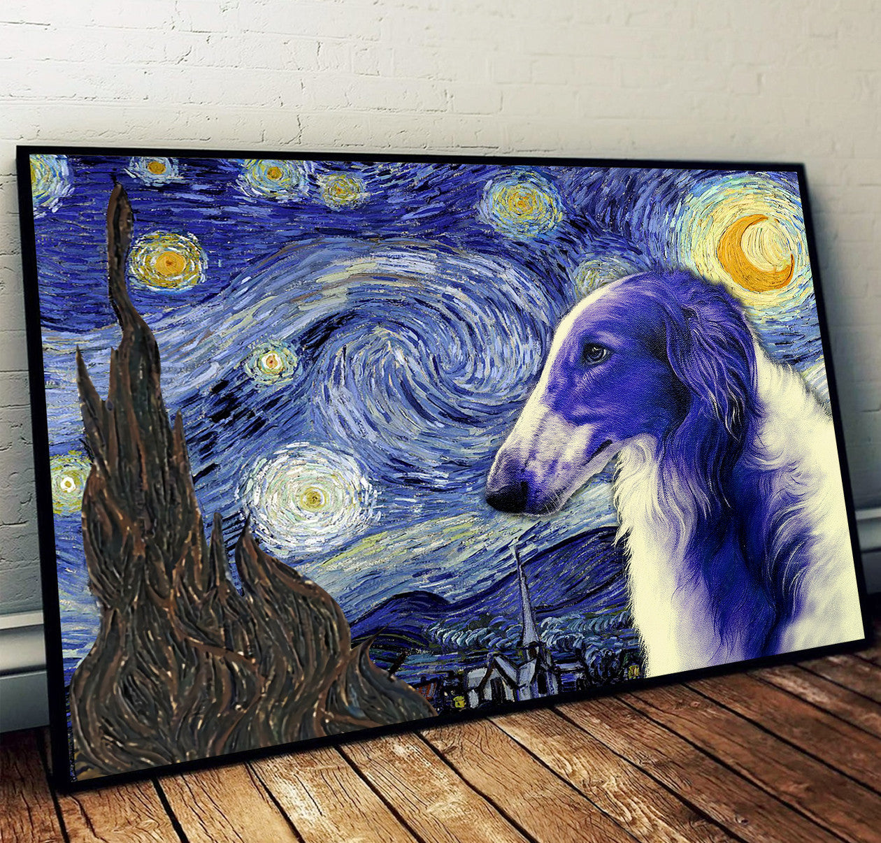 Borzoi Poster Matte Canvas Dog Wall Art Prints Painting On Canvas 1 Borzoi Poster Matte Canvas Dog Wall Art Prints Painting On Canvas 1