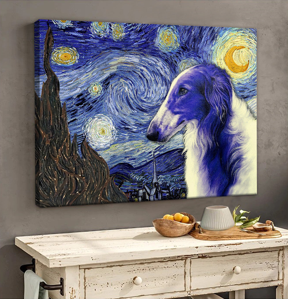 Borzoi Poster Matte Canvas Dog Wall Art Prints Painting On Canvas 2 Borzoi Poster Matte Canvas Dog Wall Art Prints Painting On Canvas 2