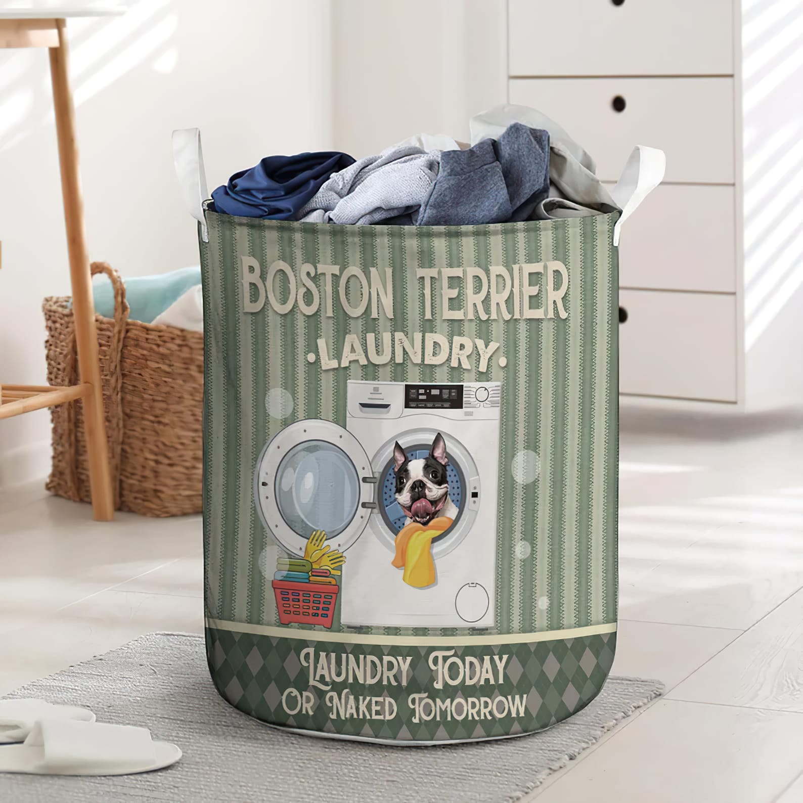 Boston Terrier Laundry Today Or Naked Tomorrow Laundry Basket Dog Laundry Basket Mother Gift Gift For Dog Lovers 1 Boston Terrier Laundry Today Or Naked Tomorrow Laundry Basket Dog Laundry Basket Mother Gift Gift For Dog Lovers 1
