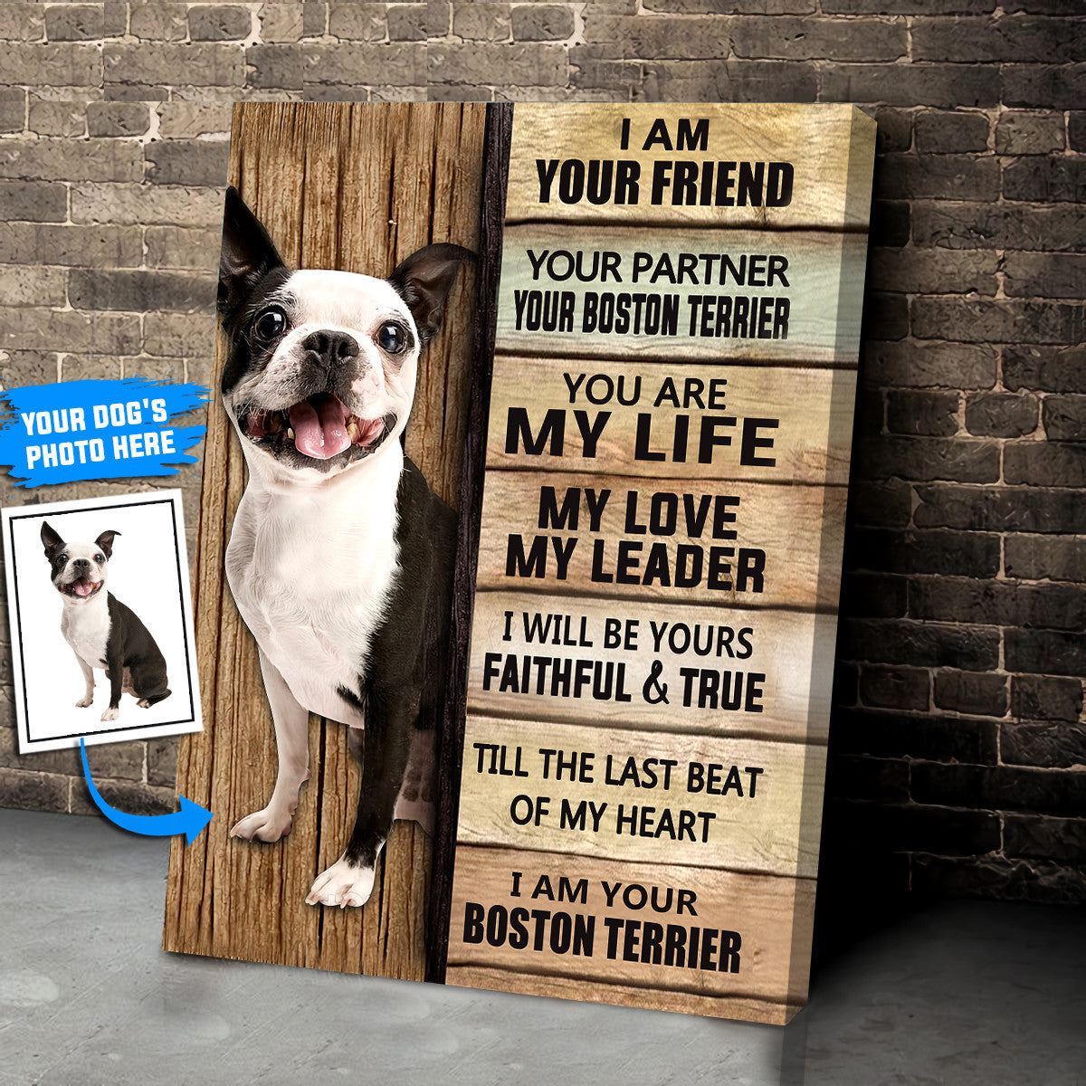 Boston Terrier Personalized Poster Canvas Dog Canvas Wall Art Dog Lovers Gifts For Him Or Her 2 Boston Terrier Personalized Poster Canvas Dog Canvas Wall Art Dog Lovers Gifts For Him Or Her 2
