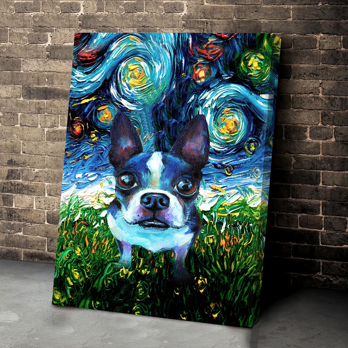 Boston Terrier Poster Matte Canvas Dog Canvas Art Poster To Print Gift For Dog Lovers 1 Boston Terrier Poster Matte Canvas Dog Canvas Art Poster To Print Gift For Dog Lovers 1