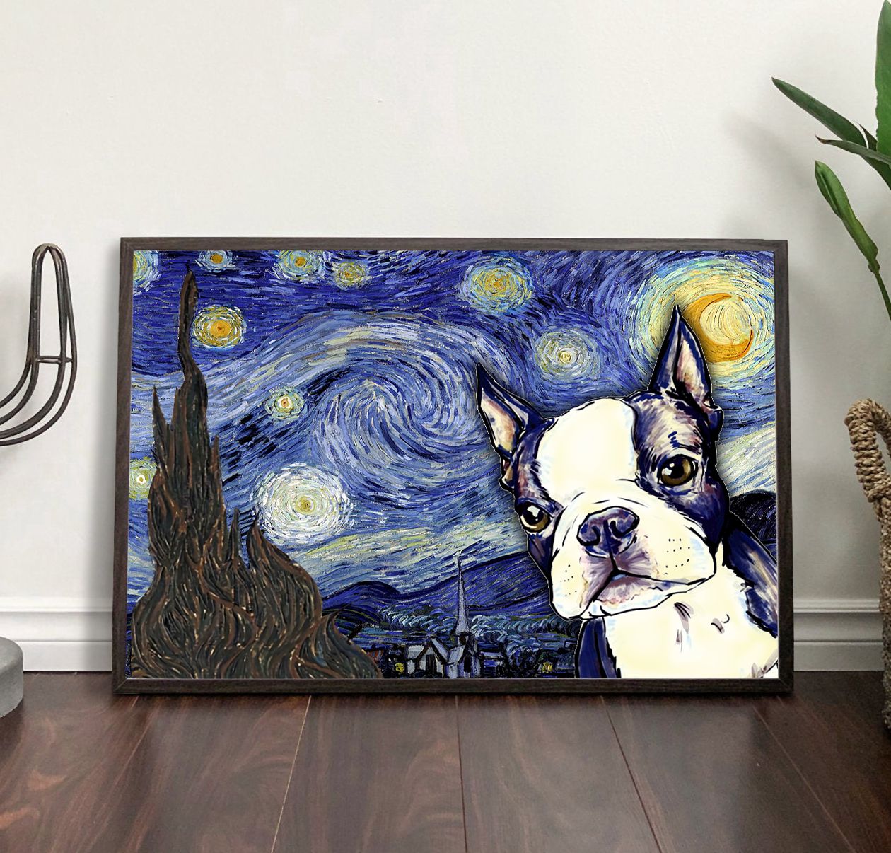 Boston Terrier Poster Matte Canvas Poster To Print Gift For Dog Lovers 3