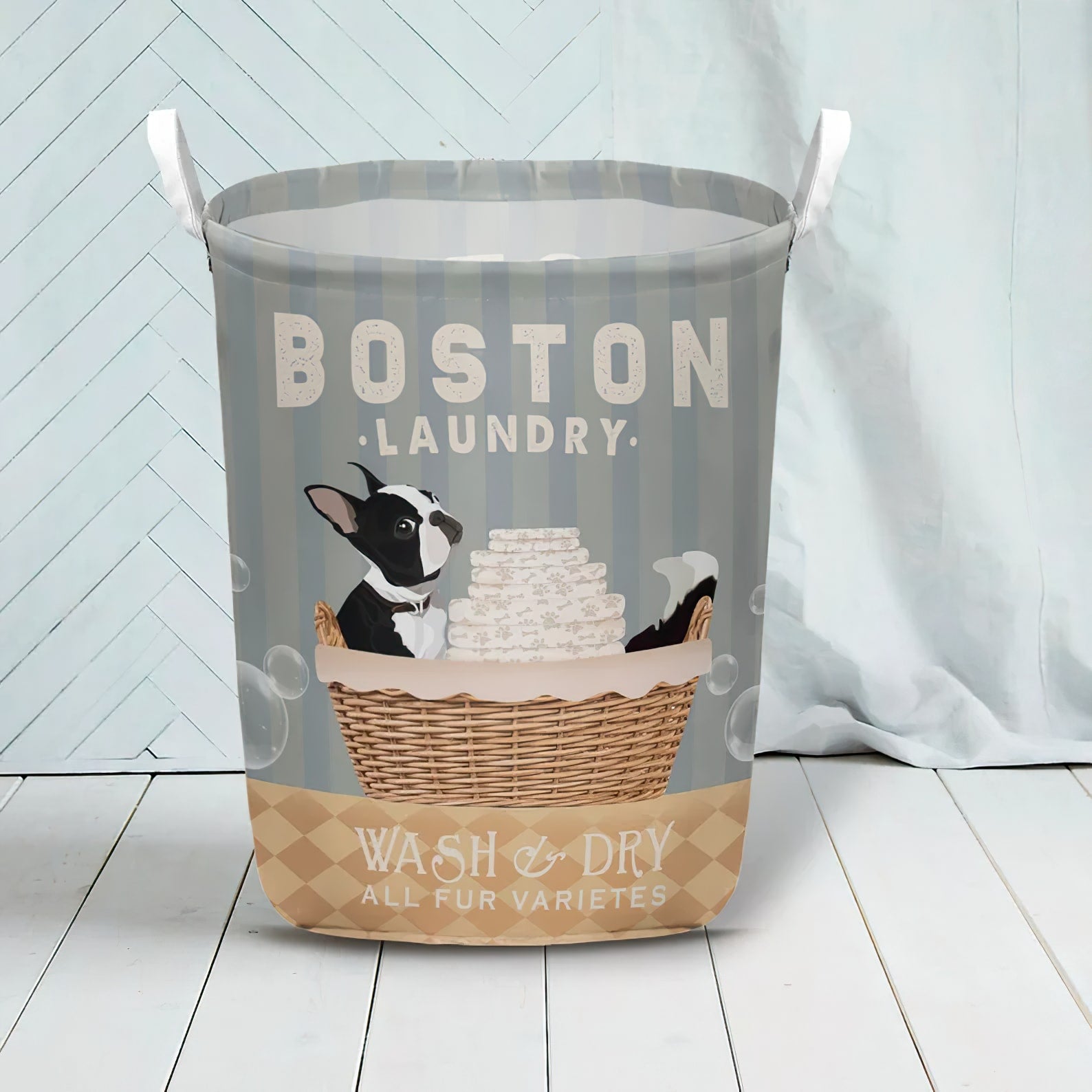Boston Terrier Wash And Dry Laundry Basket Dog Laundry Basket Mother Gift Gift For Dog Lovers 1 Boston Terrier Wash And Dry Laundry Basket Dog Laundry Basket Mother Gift Gift For Dog Lovers 1