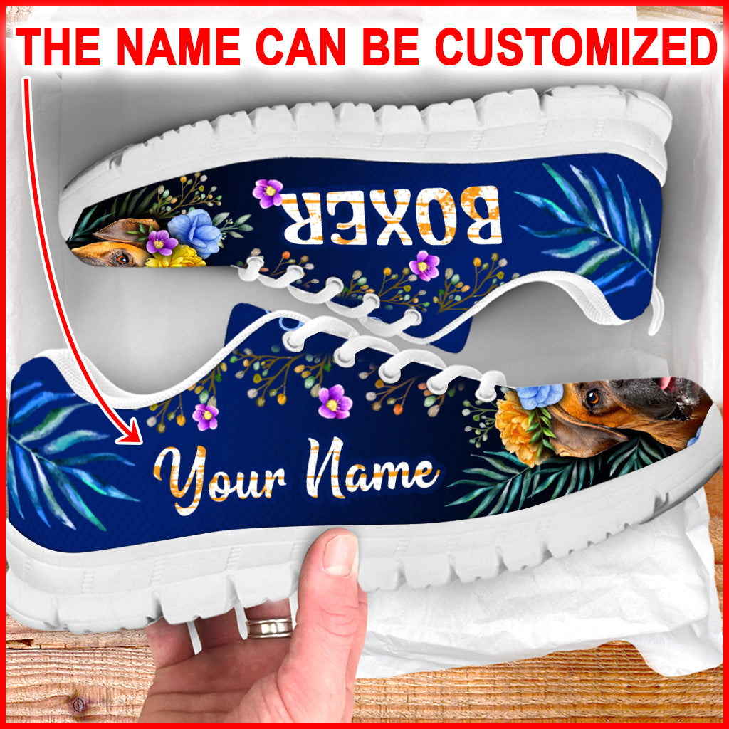 Boxer Dog Lover Shoes Flower Power Sneaker Walking Shoes Personalized Custom Best Gift For Dog Lover 1 Boxer Dog Lover Shoes Flower Power Sneaker Walking Shoes Personalized Custom Best Gift For Dog Lover 1