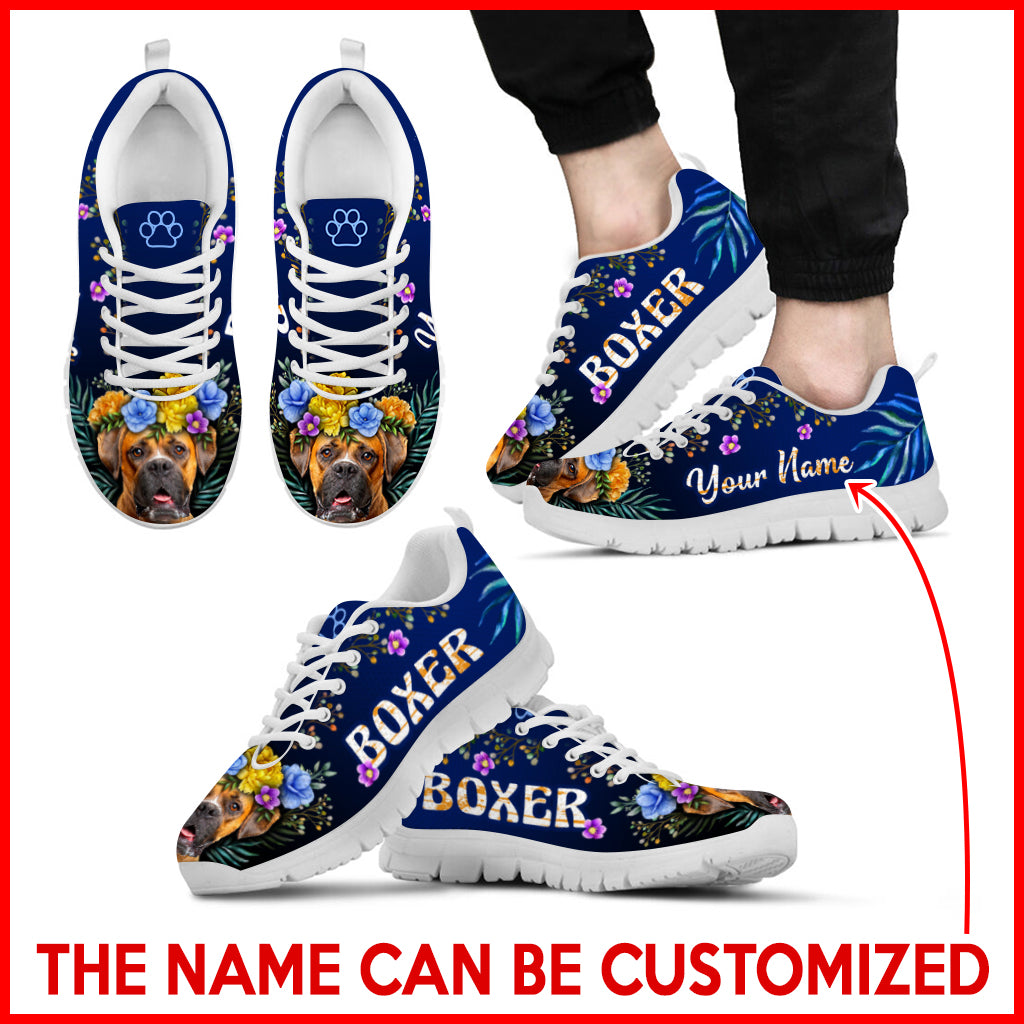 Boxer Dog Lover Shoes Flower Power Sneaker Walking Shoes Personalized Custom Best Gift For Dog Lover 2 Boxer Dog Lover Shoes Flower Power Sneaker Walking Shoes Personalized Custom Best Gift For Dog Lover 2