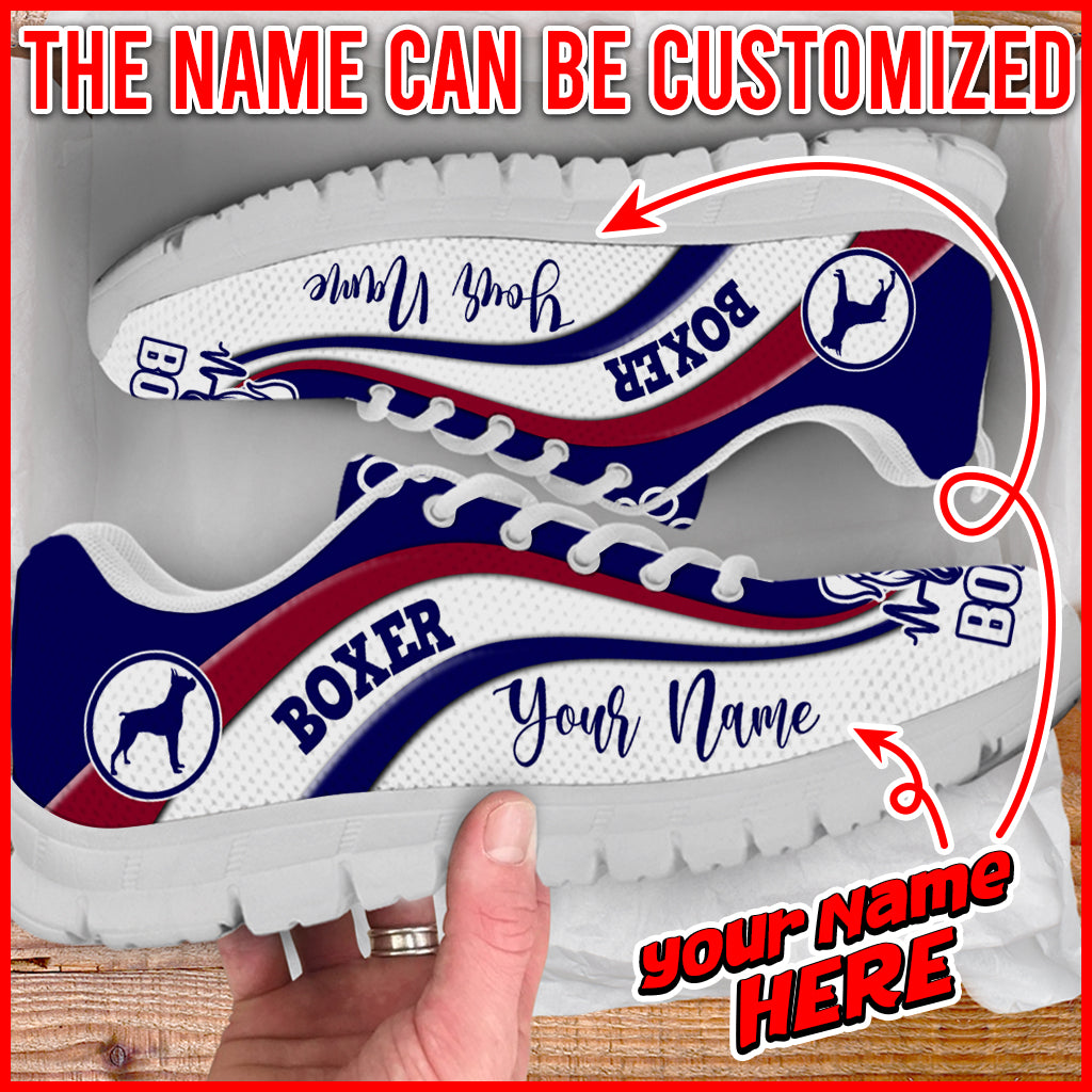 Boxer Dog Lover Shoes Symbol Stripes Pattern Sneaker Walking Shoes Personalized Custom Best Shoes For Dog Mom 1 Boxer Dog Lover Shoes Symbol Stripes Pattern Sneaker Walking Shoes Personalized Custom Best Shoes For Dog Mom 1