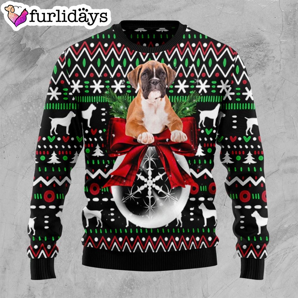 Boxer Xmas Ball Ugly Christmas Sweater Xmas Gifts For Dog Lovers Gift For Christmas 1 Boxer Xmas Ball Ugly Christmas Sweater Xmas Gifts For Dog Lovers Gift For Christmas 1