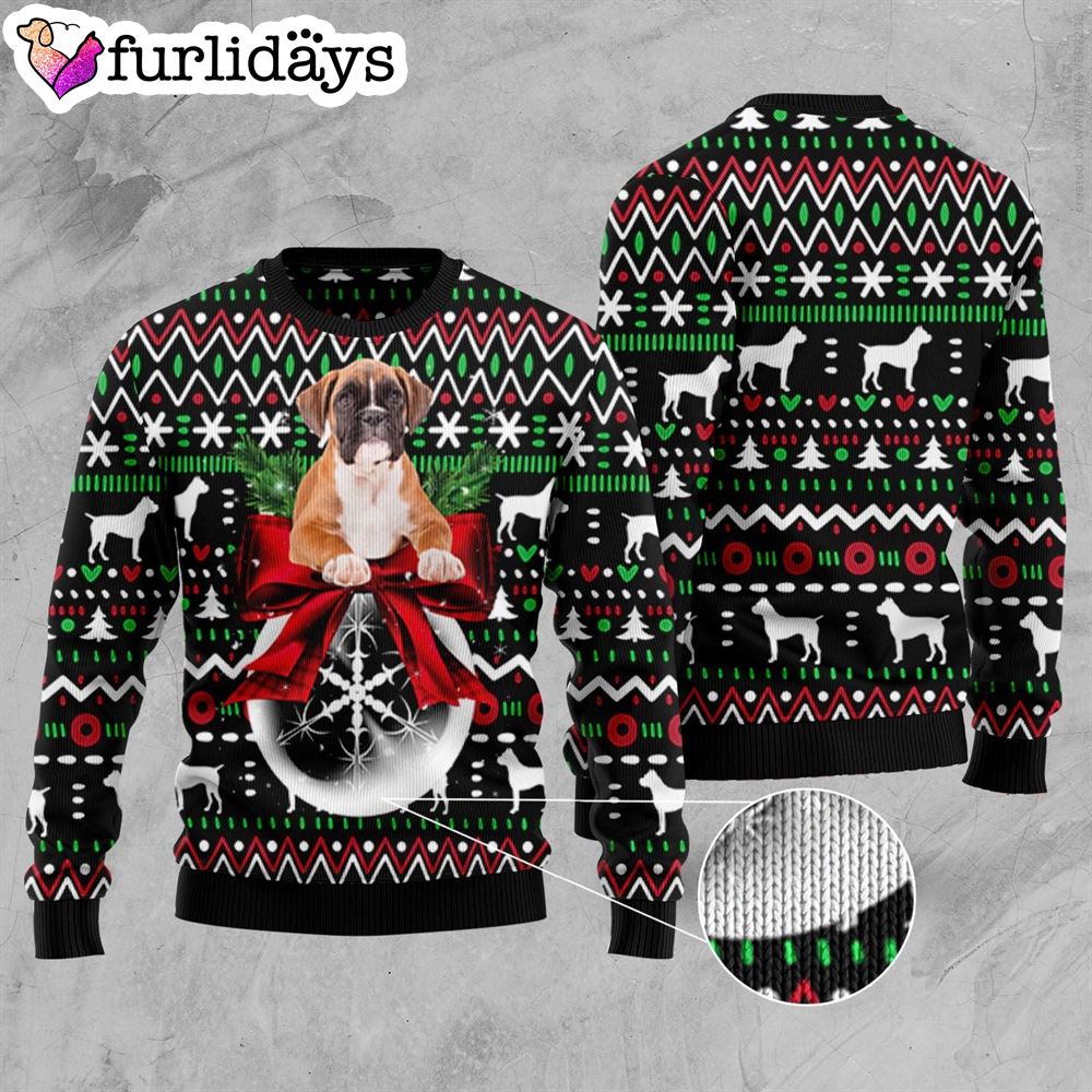 Boxer Xmas Ball Ugly Christmas Sweater Xmas Gifts For Dog Lovers Gift For Christmas 2 Boxer Xmas Ball Ugly Christmas Sweater Xmas Gifts For Dog Lovers Gift For Christmas 2