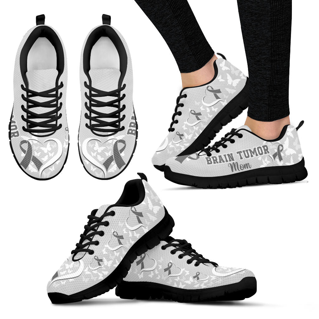 Brain Tumor Mom Shoes Heart Ribbon Sneaker Walking Shoes Best Shoes For Men And Women Cancer Awareness Shoes 1