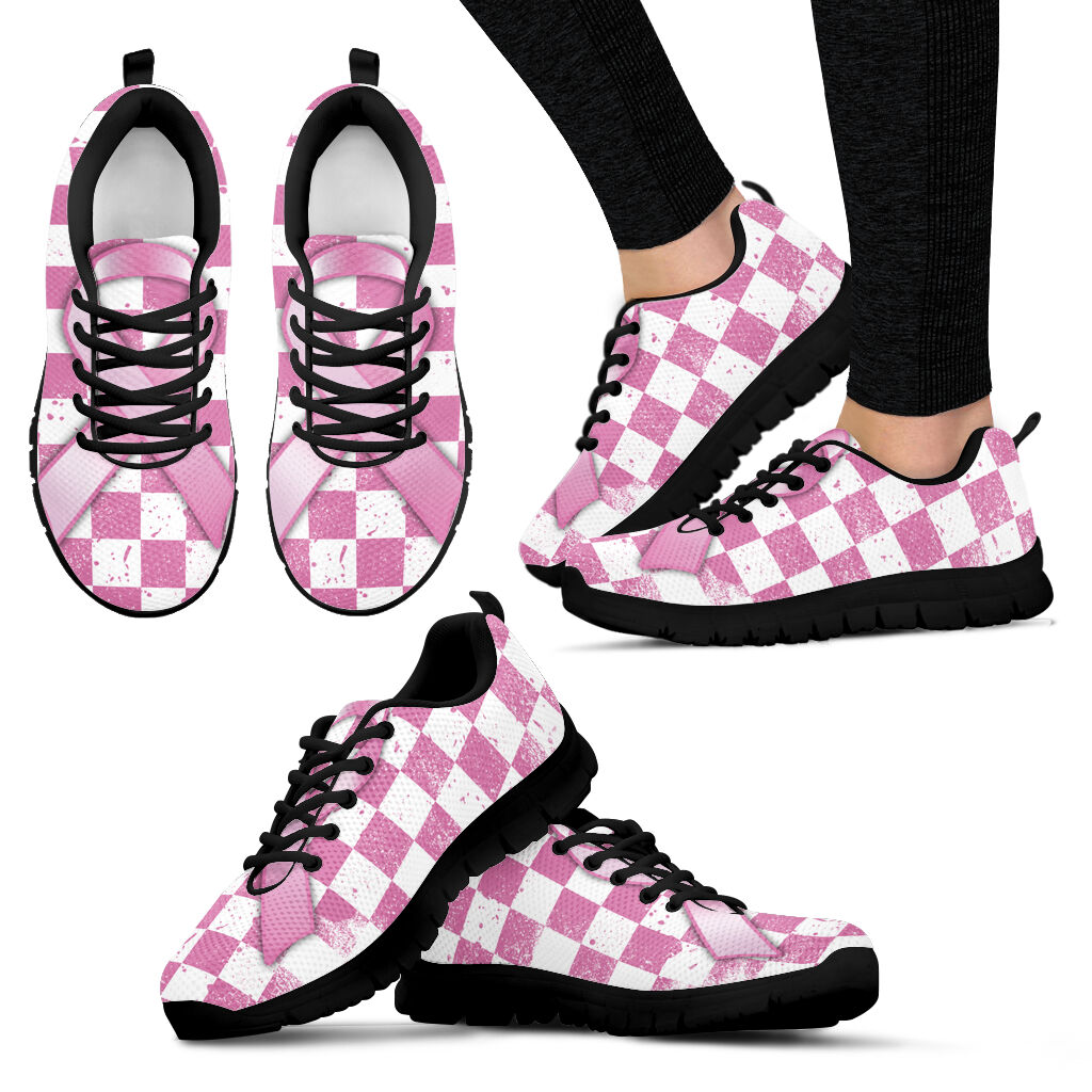 Breast Cancer Shoes Plaid Sneaker Walking Shoes Best Shoes For Men And Women Cancer Awareness Shoes 1 Breast Cancer Shoes Plaid Sneaker Walking Shoes Best Shoes For Men And Women Cancer Awareness Shoes 1