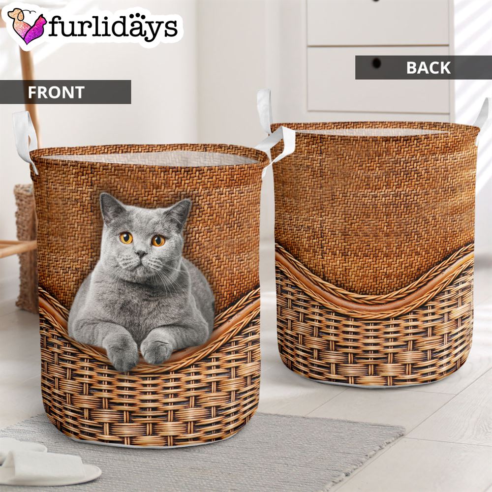 British Shorthair Rattan Texture Laundry Basket Cat Laundry Basket Mother Gift 1 British Shorthair Rattan Texture Laundry Basket Cat Laundry Basket Mother Gift 1