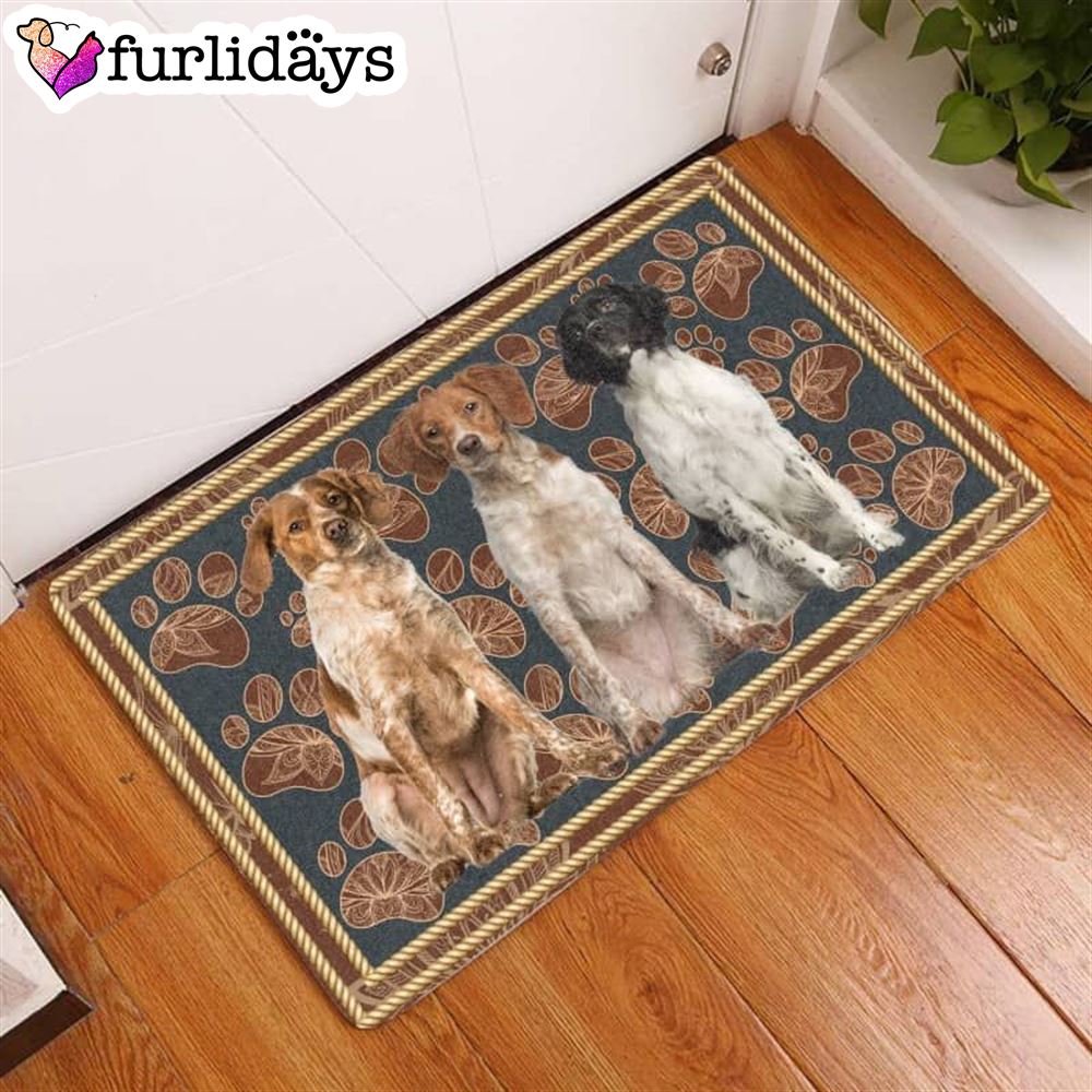 Brittany Flower Paw Doormat Xmas Welcome Mats Gift For Dog Lovers 1 Brittany Flower Paw Doormat Xmas Welcome Mats Gift For Dog Lovers 1