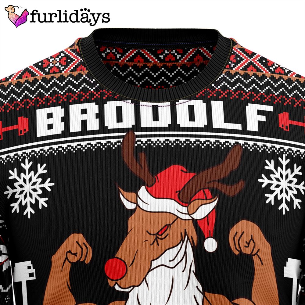 Brodolf The Red Nose Gainzdeer Gym Ugly Christmas Sweater Lover Xmas Sweater Gift 5 Brodolf The Red Nose Gainzdeer Gym Ugly Christmas Sweater Lover Xmas Sweater Gift 5