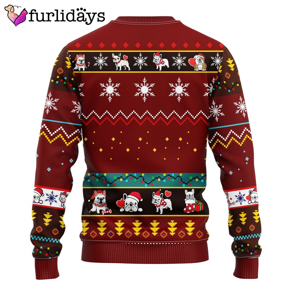 Bull Dog Cartoon Noel Mc Ugly Christmas Red Brown Crewneck Sweater Christmas Outfits Gift 2 Bull Dog Cartoon Noel Mc Ugly Christmas Red Brown Crewneck Sweater Christmas Outfits Gift 2