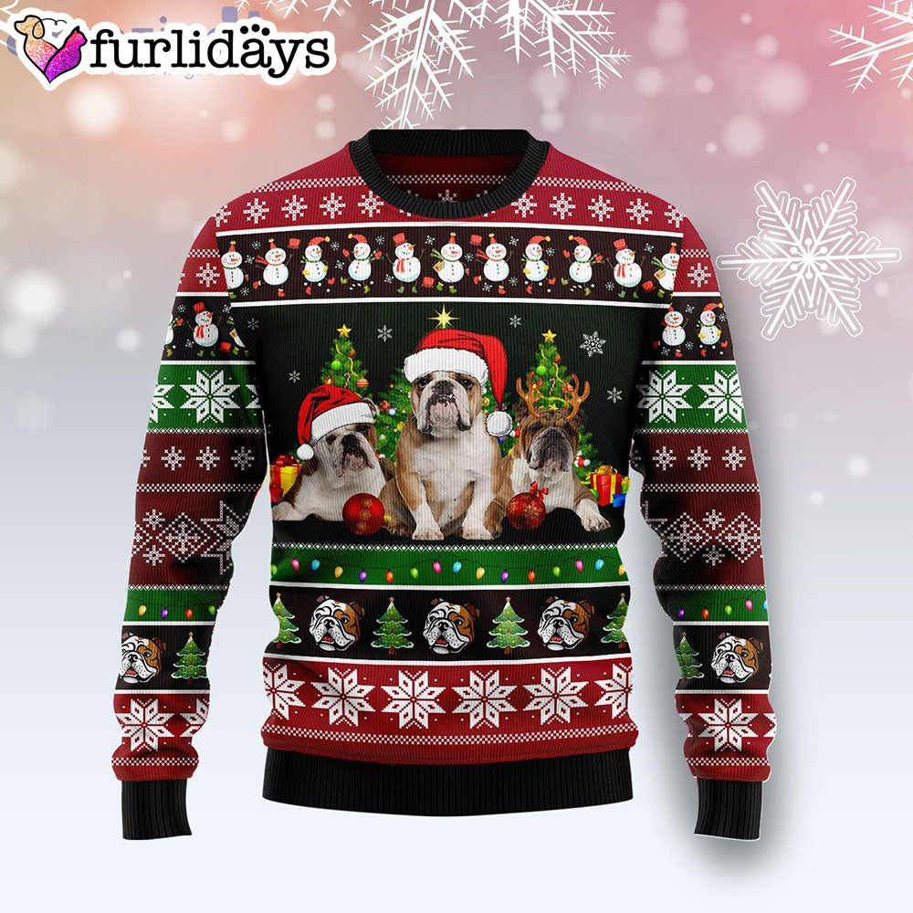 Bulldog Group Beauty Snowman All Over Print Pattern Ugly Christmas Sweater Dog Memorial Gift 1 Bulldog Group Beauty Snowman All Over Print Pattern Ugly Christmas Sweater Dog Memorial Gift 1