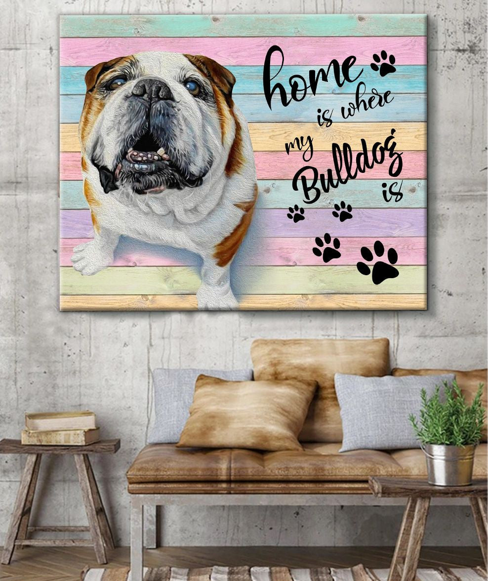Bulldog Matte Canvas Dog Wall Art Poster To Print Housewarming Gifts 2 Bulldog Matte Canvas Dog Wall Art Poster To Print Housewarming Gifts 2