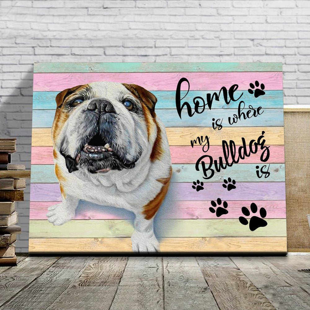 Bulldog Matte Canvas Dog Wall Art Poster To Print Housewarming Gifts 4 Bulldog Matte Canvas Dog Wall Art Poster To Print Housewarming Gifts 4