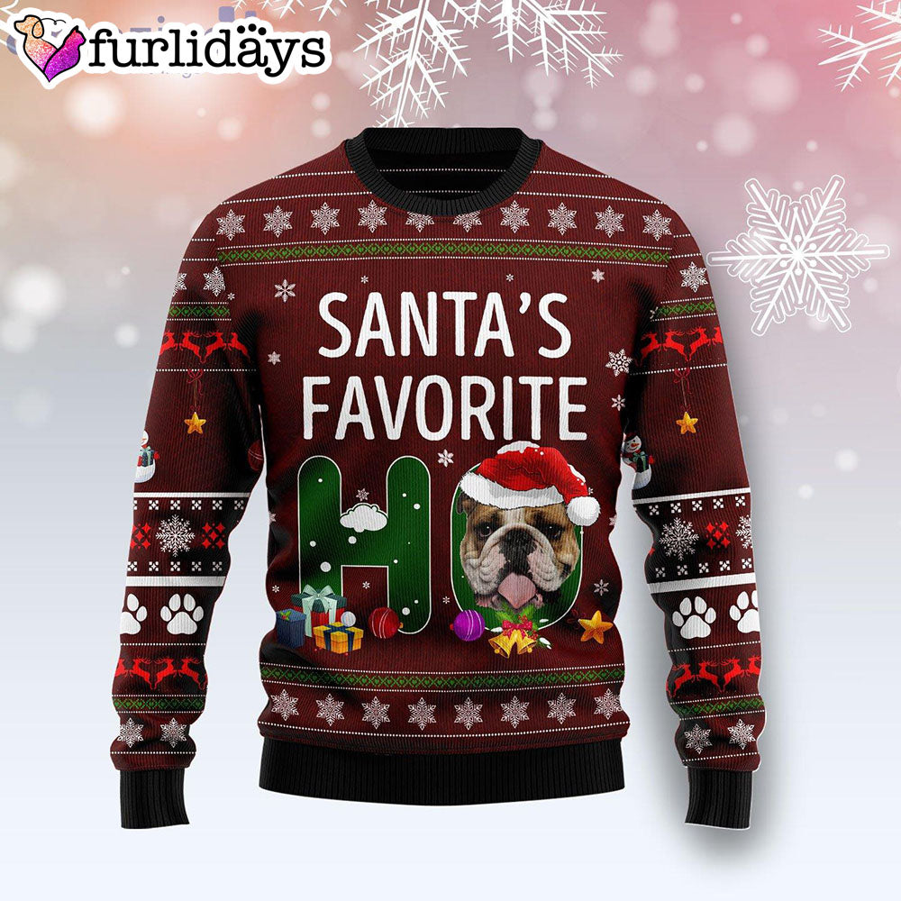 Bulldog Santa s Favorite Ho Ugly Christmas Sweater Xmas Gifts For Him or Her 1 Bulldog Santa s Favorite Ho Ugly Christmas Sweater Xmas Gifts For Him or Her 1