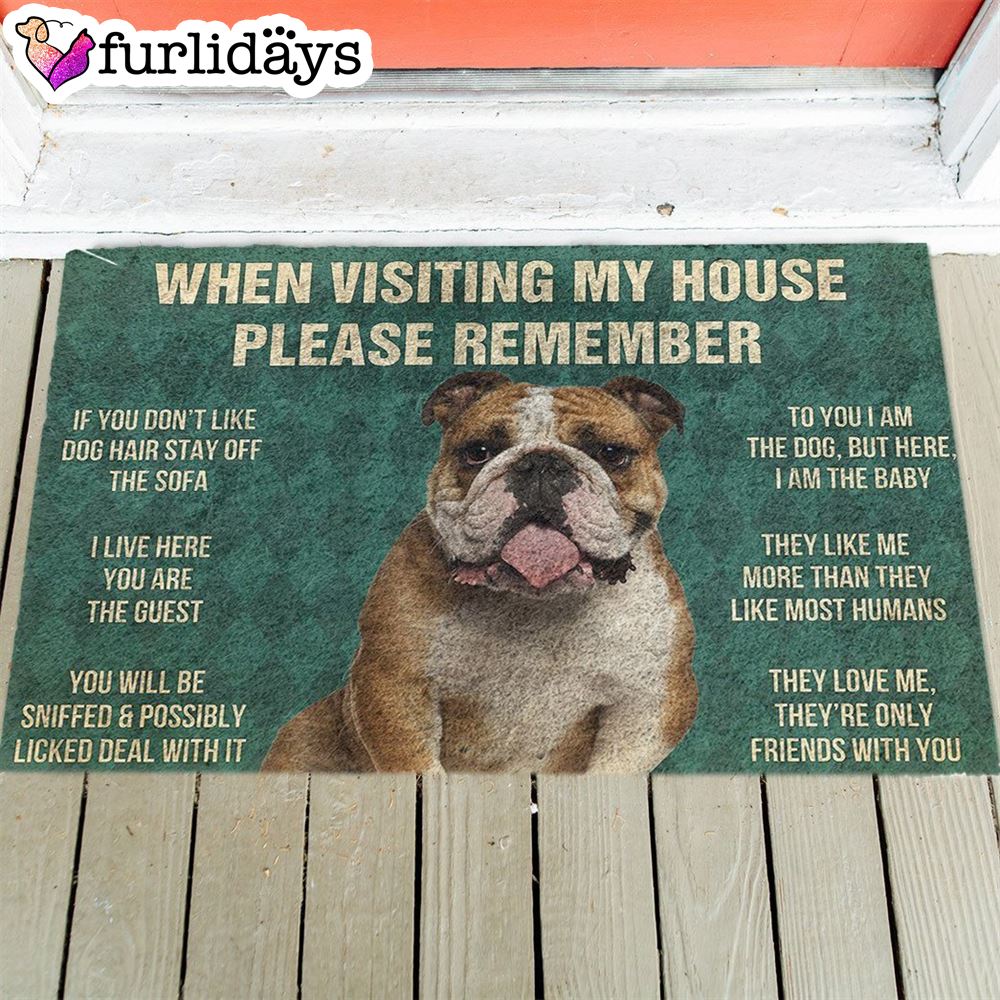 Bulldog s Rules Doormat Funny Doormat Dog Memorial Gift 1 Bulldog s Rules Doormat Funny Doormat Dog Memorial Gift 1
