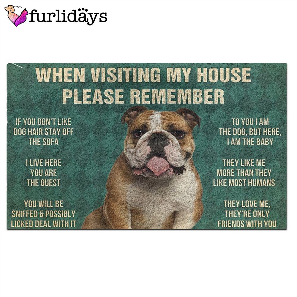 Bulldog s Rules Doormat Funny Doormat Dog Memorial Gift 2 Bulldog s Rules Doormat Funny Doormat Dog Memorial Gift 2
