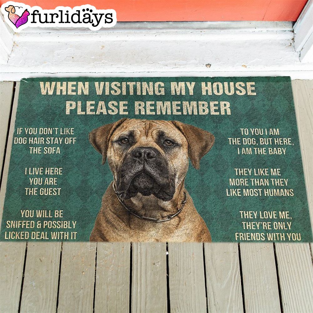 Bullmastiff s Rules Doormat Flannel Funny Doormat Gift For Dog Lovers 1 Bullmastiff s Rules Doormat Flannel Funny Doormat Gift For Dog Lovers 1