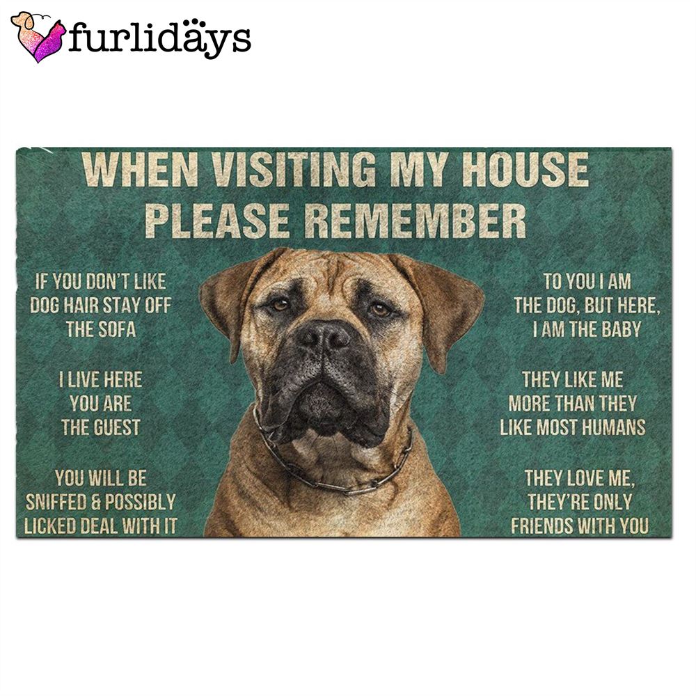 Bullmastiff s Rules Doormat Flannel Funny Doormat Gift For Dog Lovers 2 Bullmastiff s Rules Doormat Flannel Funny Doormat Gift For Dog Lovers 2