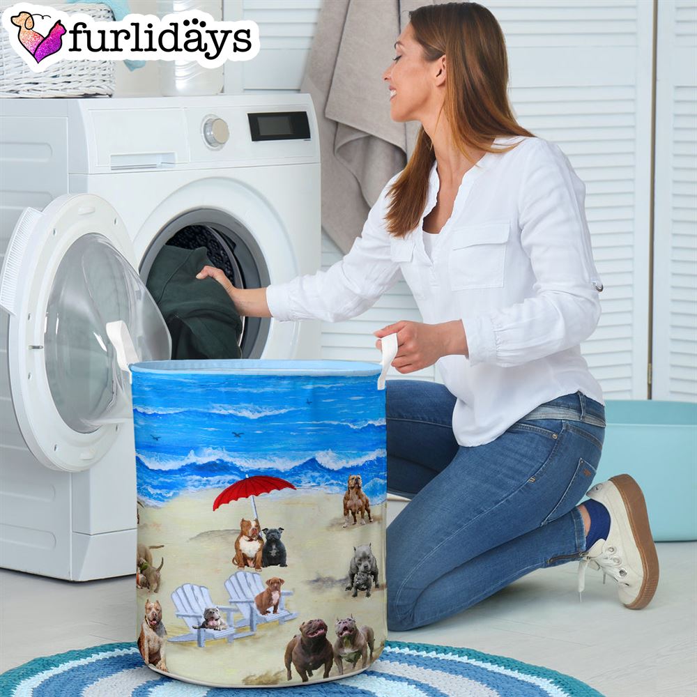 Bully In Beach Laundry Basket Dog Laundry Basket Mother Gift Gift For Dog Lovers 4 Bully In Beach Laundry Basket Dog Laundry Basket Mother Gift Gift For Dog Lovers 4