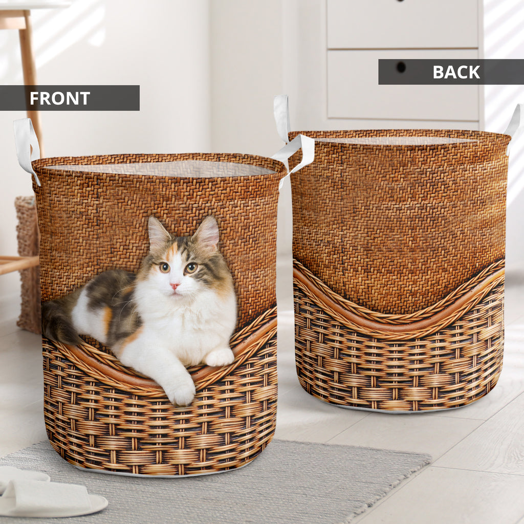Calico Cat Rattan Texture Laundry Basket Cat Laundry Basket Mother Gift Gift For Cat Lovers 1 Calico Cat Rattan Texture Laundry Basket Cat Laundry Basket Mother Gift Gift For Cat Lovers 1