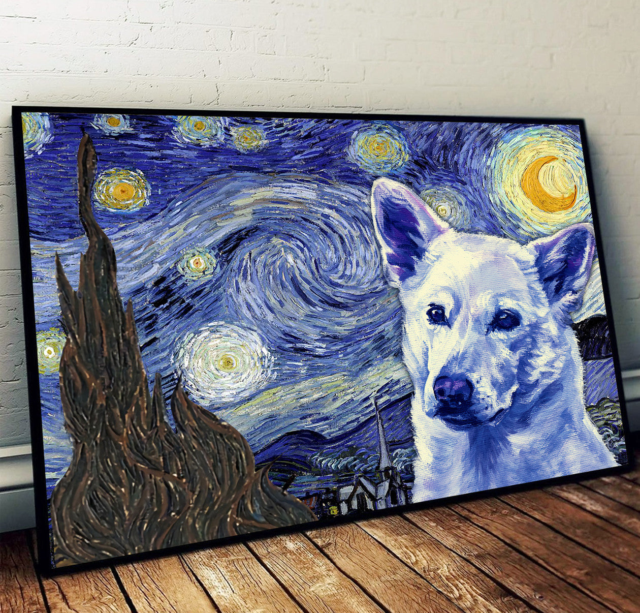 Canaan Dog Poster Matte Canvas Dog Wall Art Prints Painting On Canvas 1 Canaan Dog Poster Matte Canvas Dog Wall Art Prints Painting On Canvas 1