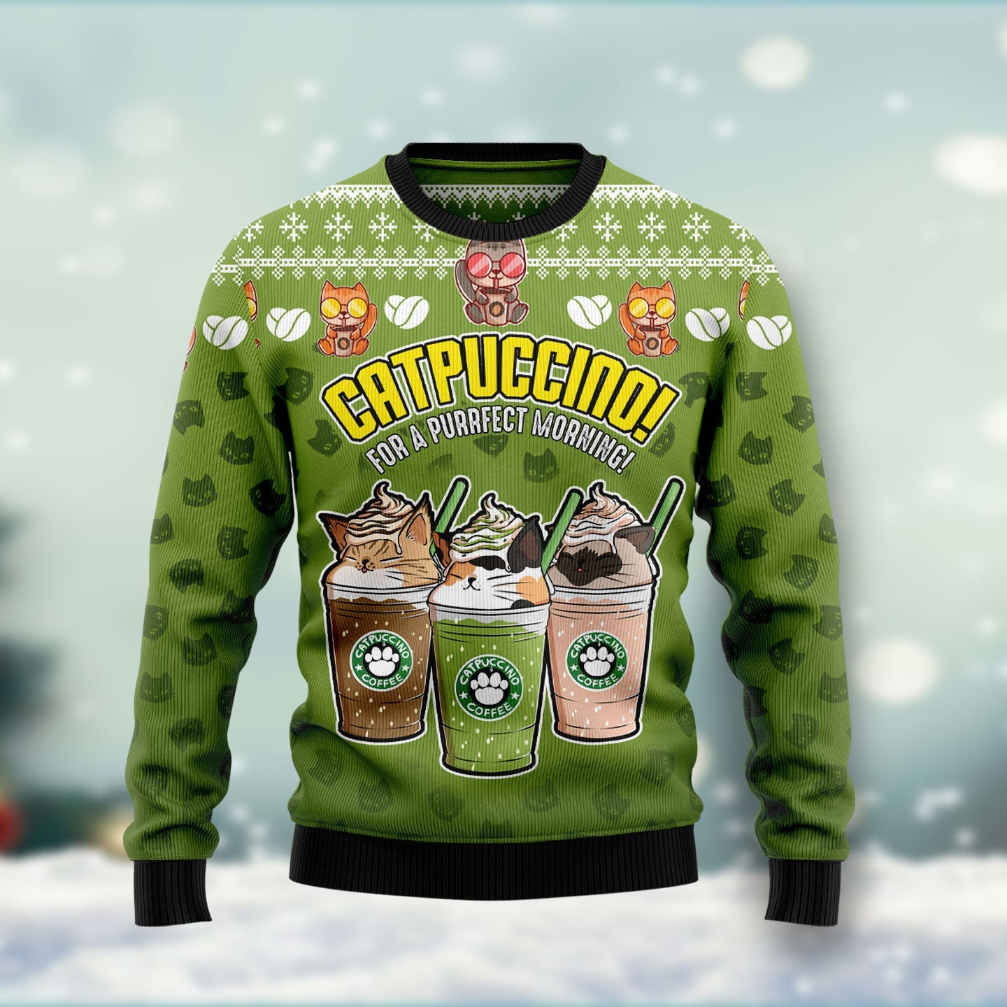 Cat Coffee Ugly Christmas Sweater Unisex Womens Mens Lover Xmas Sweater Gift Dog Memorial Gift 3 Cat Coffee Ugly Christmas Sweater Unisex Womens Mens Lover Xmas Sweater Gift Dog Memorial Gift 3