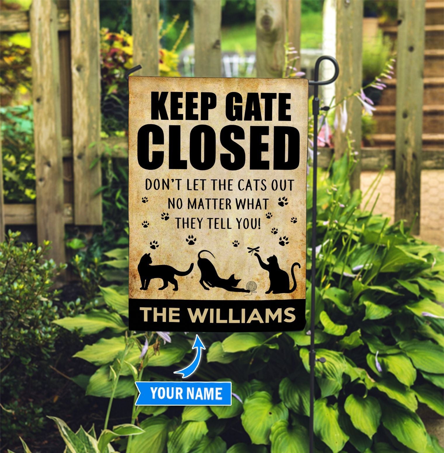 Cats Garden Personalized Flag Custom Cat Garden Flags Cat Flag For House 2 Cats Garden Personalized Flag Custom Cat Garden Flags Cat Flag For House 2