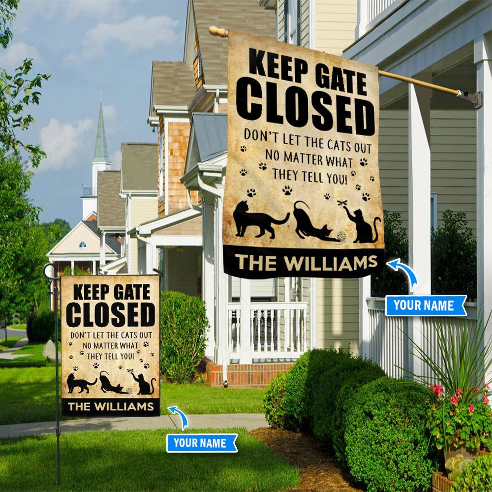 Cats Garden Personalized Flag Custom Cat Garden Flags Cat Flag For House 3 Cats Garden Personalized Flag Custom Cat Garden Flags Cat Flag For House 3