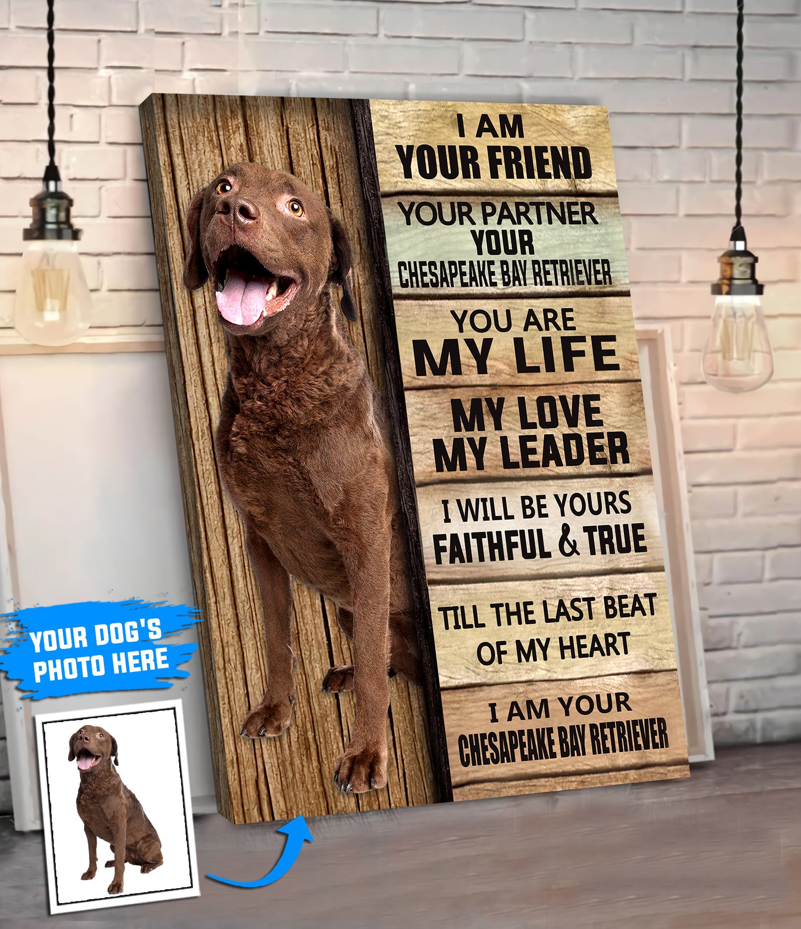Chesapeake Bay Retriever Personalized Poster Canvas Dog Canvas Wall Art Dog Lovers Gifts For Him Or Her 2