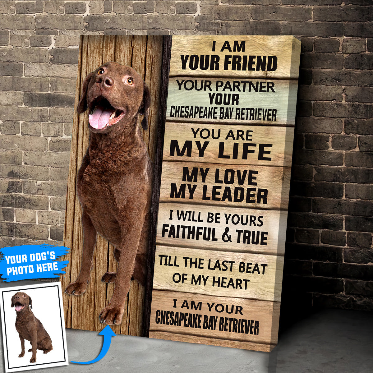 Chesapeake Bay Retriever Personalized Poster Canvas Dog Canvas Wall Art Dog Lovers Gifts For Him Or Her 4