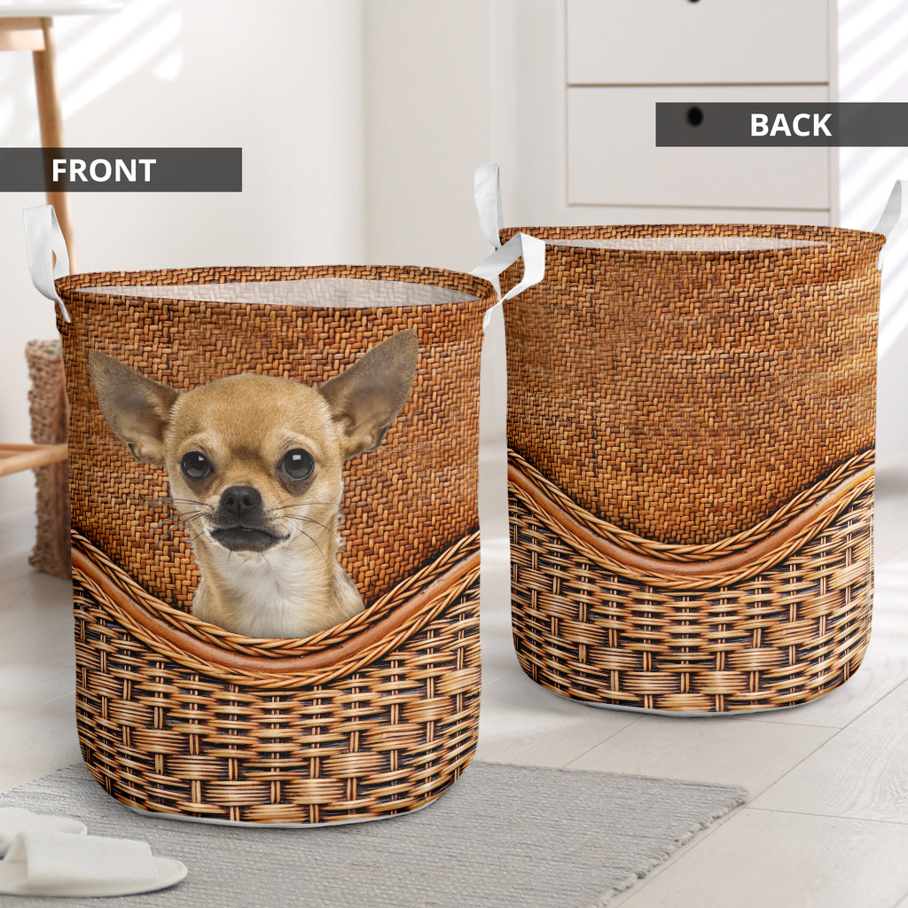 Chihuahua Rattan Texture Laundry Basket Dog Laundry Basket Christmas Gift For Her Home Decor 1 Chihuahua Rattan Texture Laundry Basket Dog Laundry Basket Christmas Gift For Her Home Decor 1