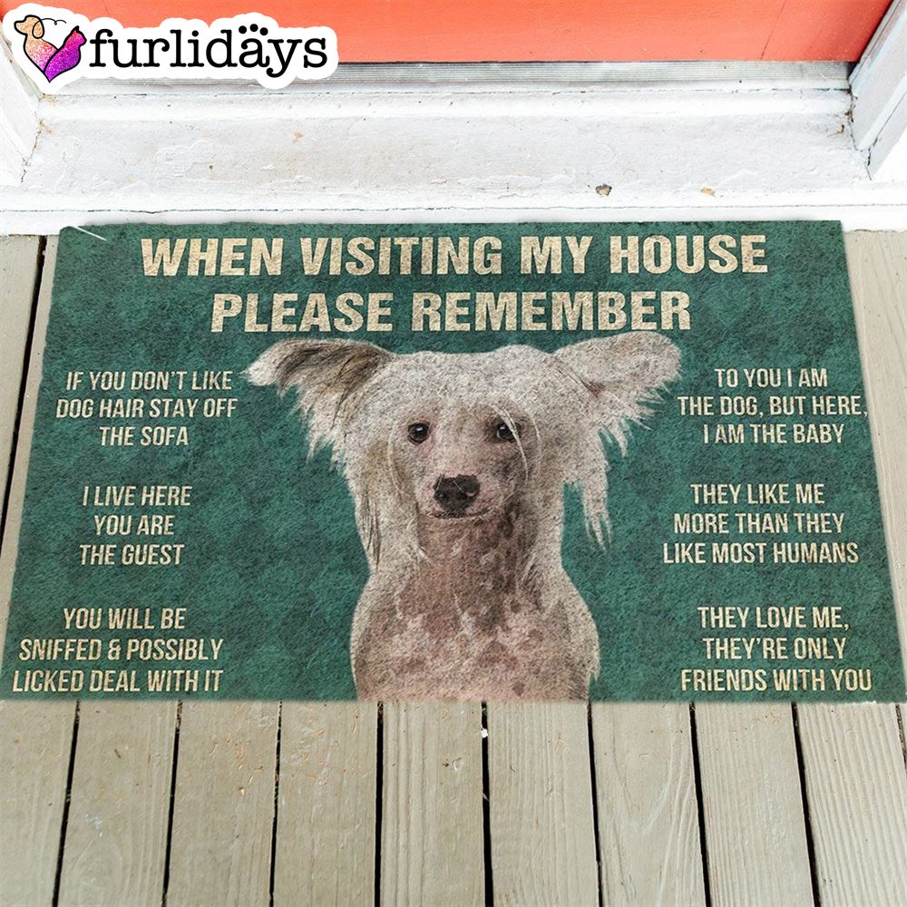 Chinese Crested s Rules Doormat Housewarming Gifts Christmas Gift For Pet Lovers 1 Chinese Crested s Rules Doormat Housewarming Gifts Christmas Gift For Pet Lovers 1