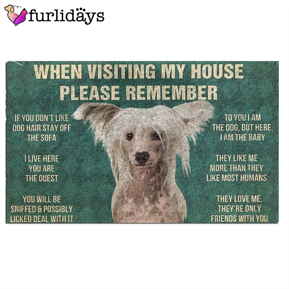 Chinese Crested s Rules Doormat Housewarming Gifts Christmas Gift For Pet Lovers 2 Chinese Crested s Rules Doormat Housewarming Gifts Christmas Gift For Pet Lovers 2