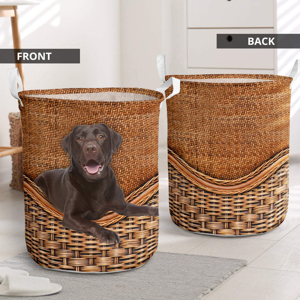 Chocolate Labrador Rattan Texture Laundry Basket Dog Laundry Basket Christmas Gift For Her Home Decor 1 Chocolate Labrador Rattan Texture Laundry Basket Dog Laundry Basket Christmas Gift For Her Home Decor 1