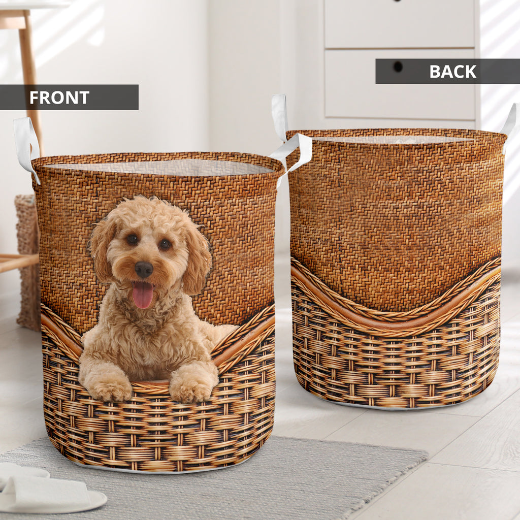 Cockapoo Rattan Texture Laundry Basket Dog Laundry Basket Christmas Gift For Her Home Decor 1 Cockapoo Rattan Texture Laundry Basket Dog Laundry Basket Christmas Gift For Her Home Decor 1