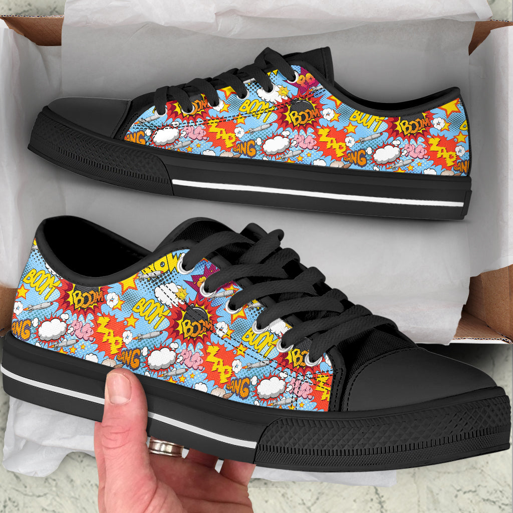 Comic Book Explosion Seamless Low Top Shoes Canvas Print Lowtop Casual Shoes Gift For Adults Malalan 2 Comic Book Explosion Seamless Low Top Shoes Canvas Print Lowtop Casual Shoes Gift For Adults Malalan 2