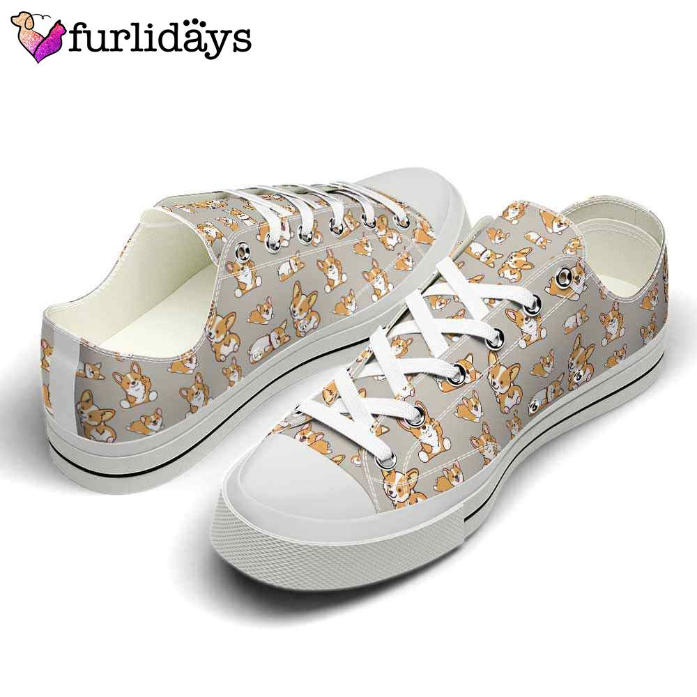 Corgi Cute Pattern Low Top Shoes 2