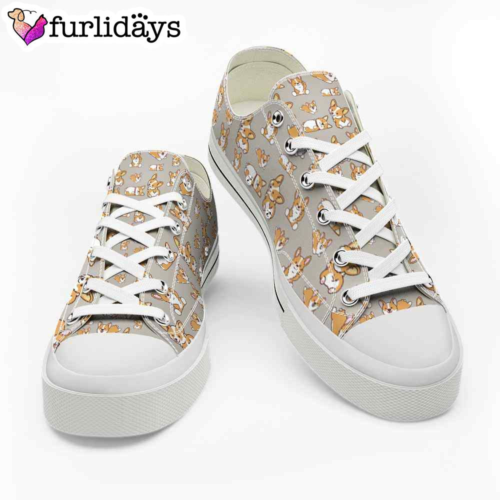 Corgi Cute Pattern Low Top Shoes 3