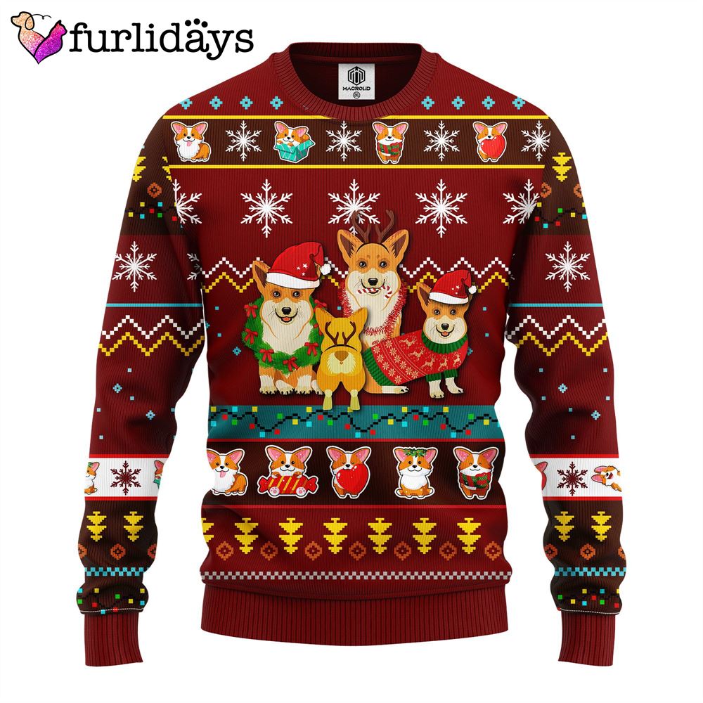 Corgi Cute Ugly Christmas Sweater Red Brown Best Xmas Gifts Dog Memorial Gift 1 Corgi Cute Ugly Christmas Sweater Red Brown Best Xmas Gifts Dog Memorial Gift 1