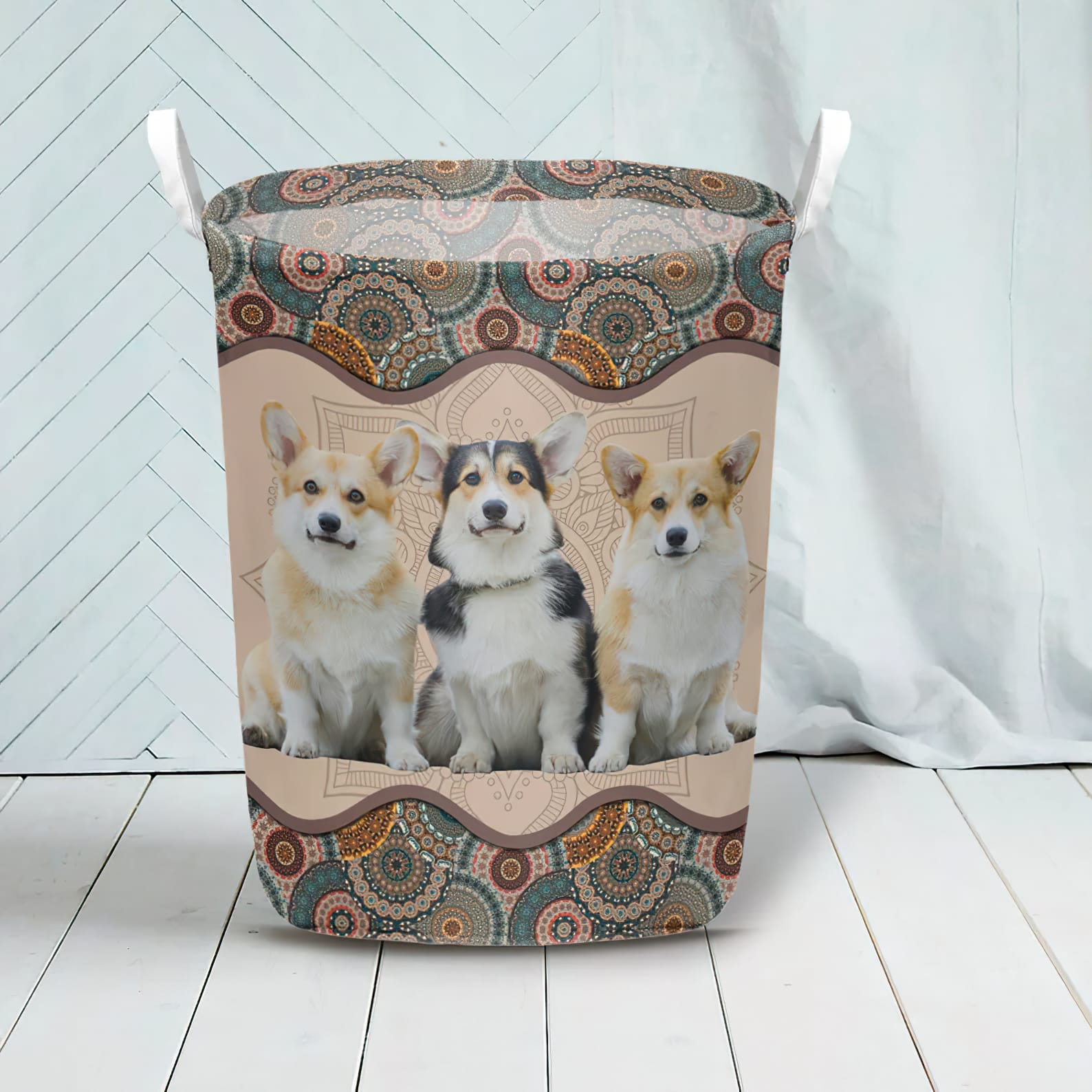 Corgi In Mandala Pattern Laundry Basket Dog Laundry Basket Christmas Gift For Her Home Decor 3 Corgi In Mandala Pattern Laundry Basket Dog Laundry Basket Christmas Gift For Her Home Decor 3