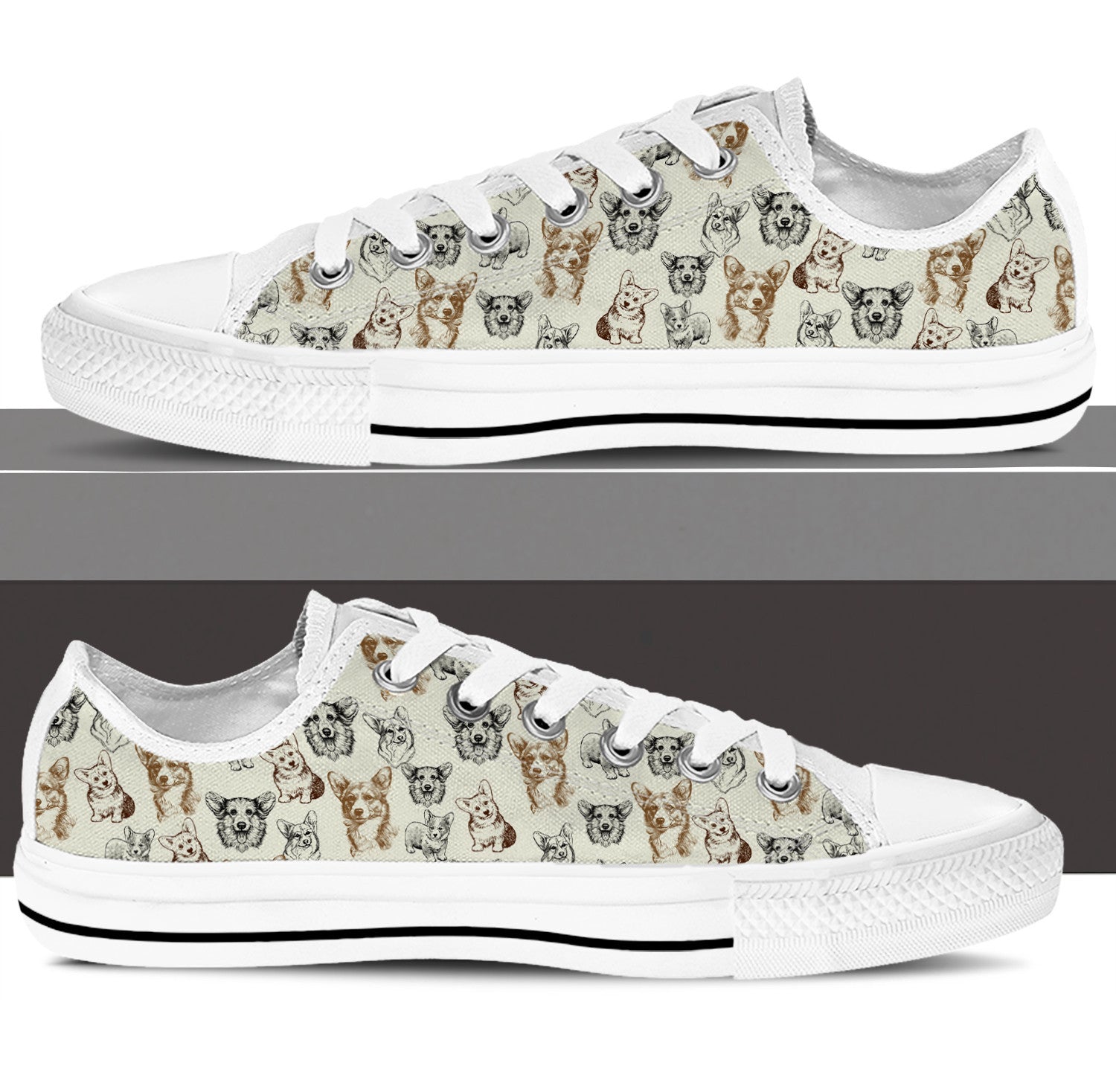Corgi Low Top Shoes Sneaker For Dog Walking Lowtop Casual Shoes Gift For Adults 3