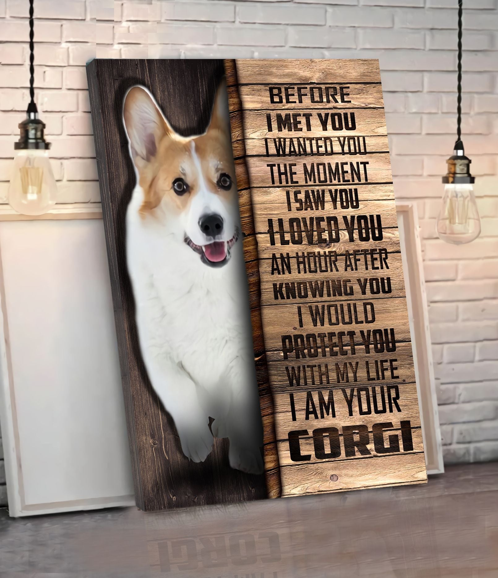 Corgi Matte Canvas Dog Wall Art Poster To Print Housewarming Gifts 1