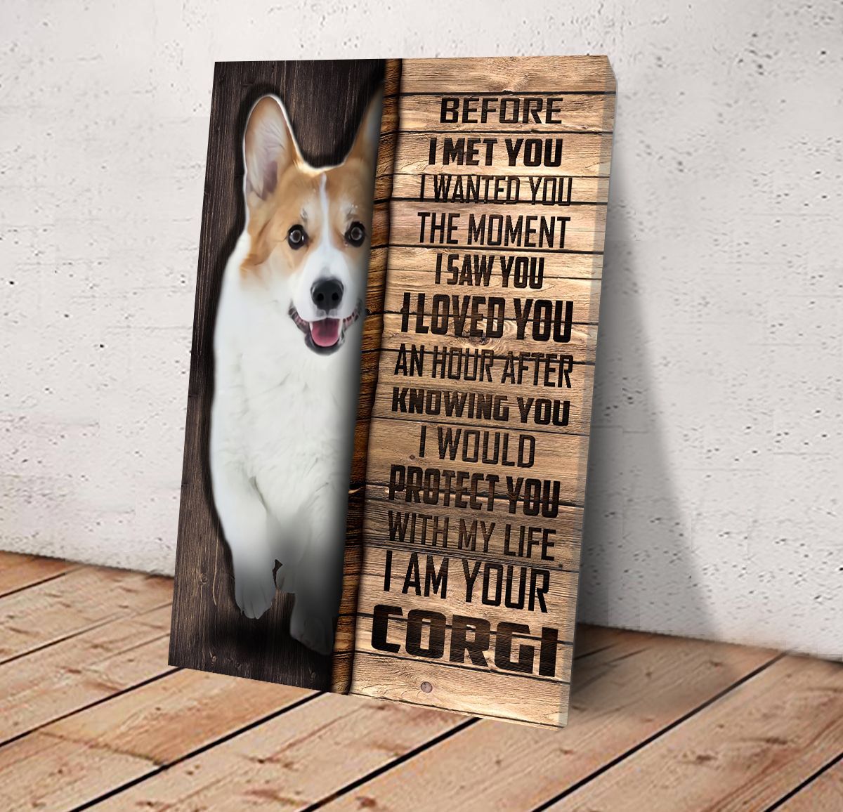 Corgi Matte Canvas Dog Wall Art Poster To Print Housewarming Gifts 3