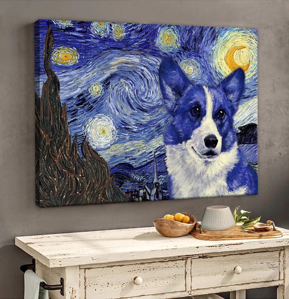 Corgi Poster Matte Canvas Dog Wall Art Prints Painting On Canvas 2