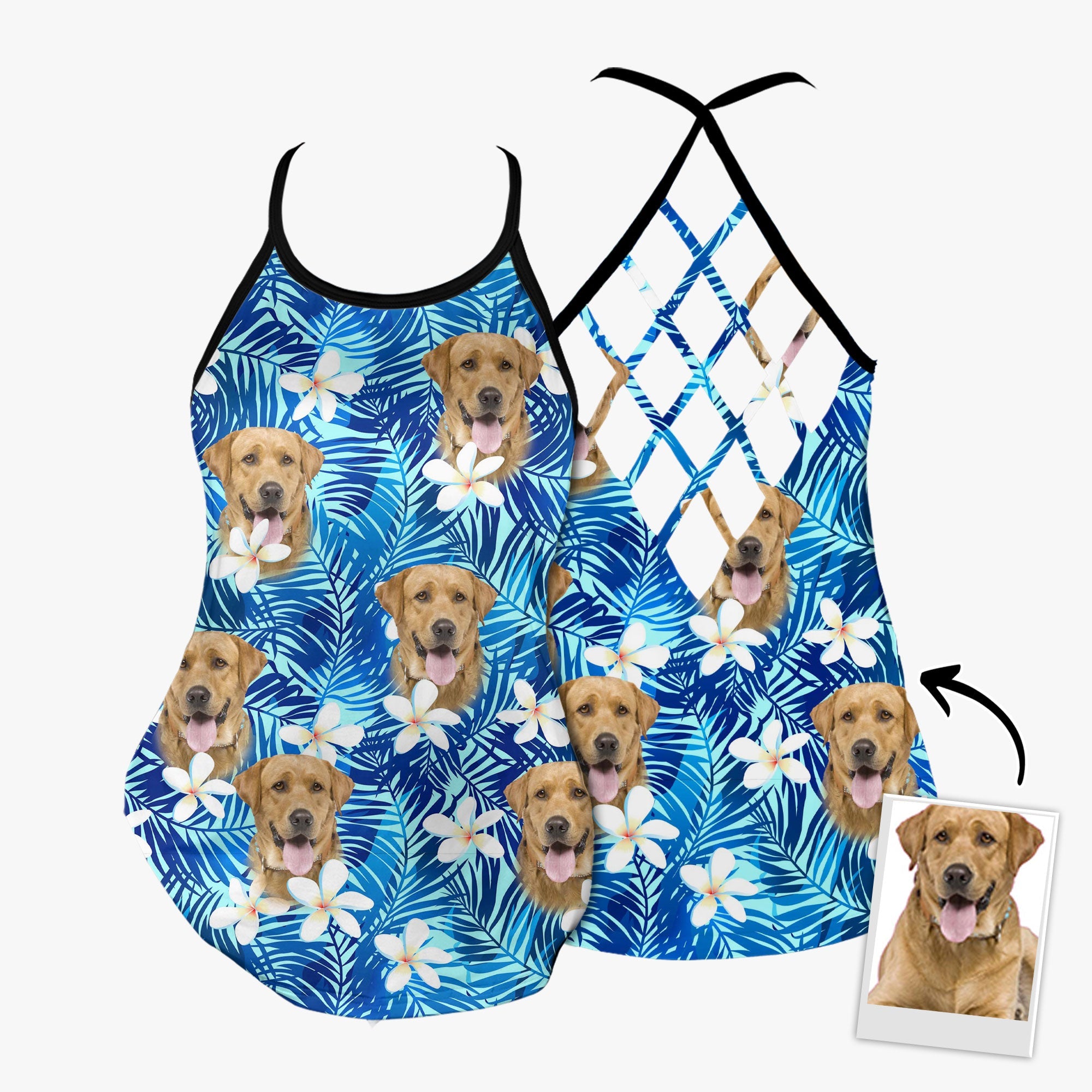 Custom Summer Floral Criss Cross Open Back Tank Top Women Hollow Camisole Gift For Dog Lover 1 vdlcdc Custom Summer Floral Criss Cross Open Back Tank Top Women Hollow Camisole Gift For Dog Lover 1 vdlcdc